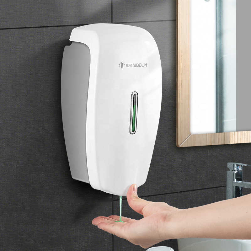 White/Silver Modern Design 1000ml Hotel Wall Mount Plastic Hand Liquid Soap Dispenser